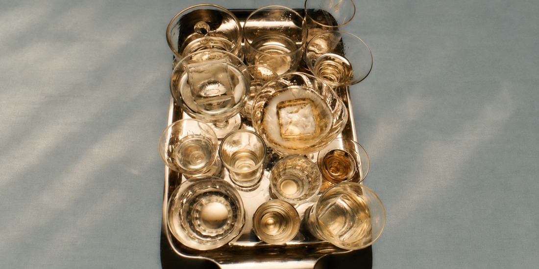 reposado tequila on a tray 
