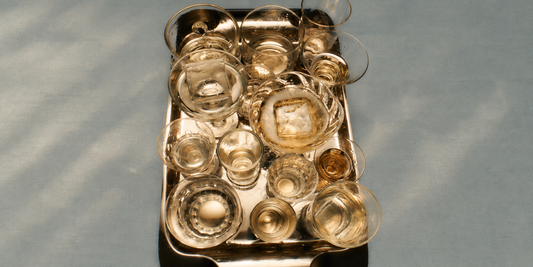 reposado tequila on a tray 
